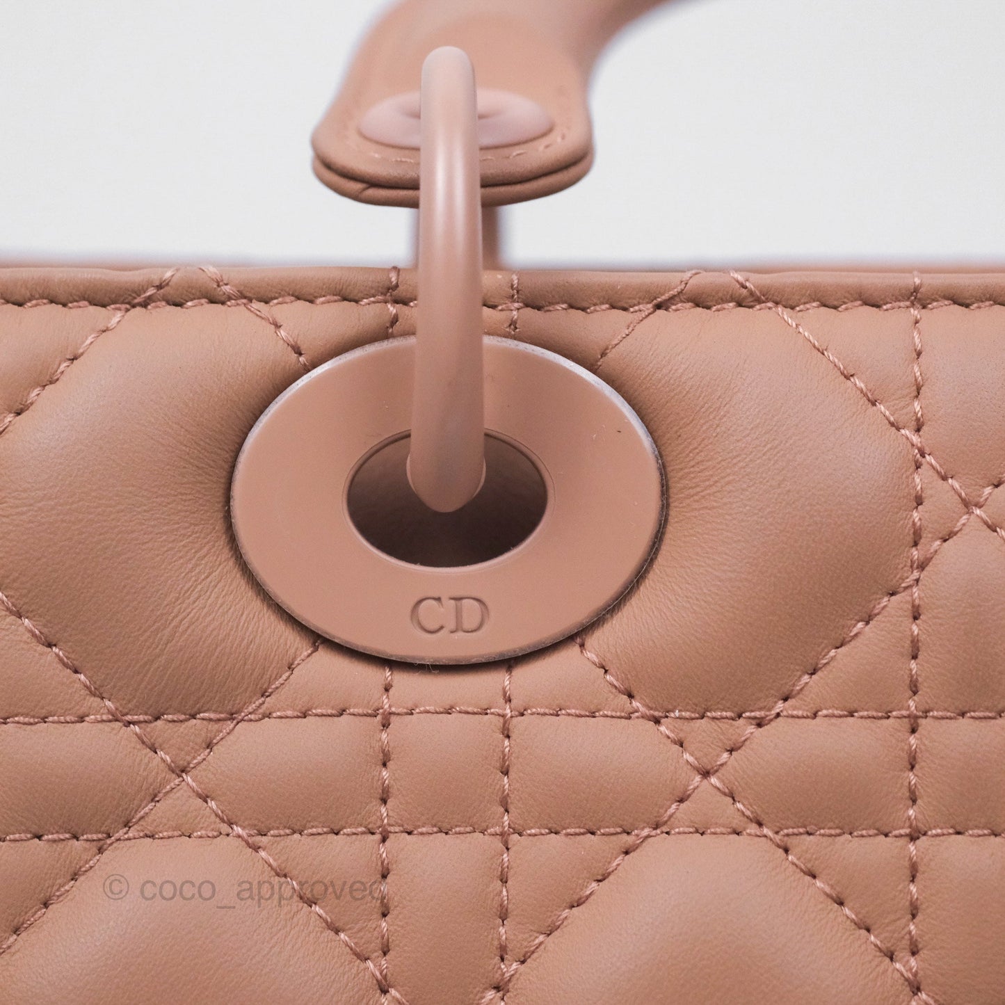 Christian Dior Medium Lady Dior Blush Ultramatte Cannage Calfskin