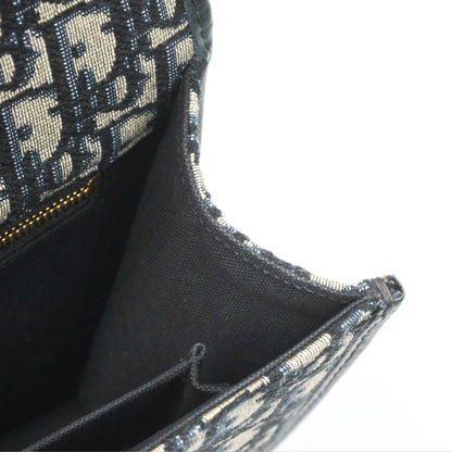 Christian Dior 30 Montaigne with Chain Blue Dior Oblique Jacquard