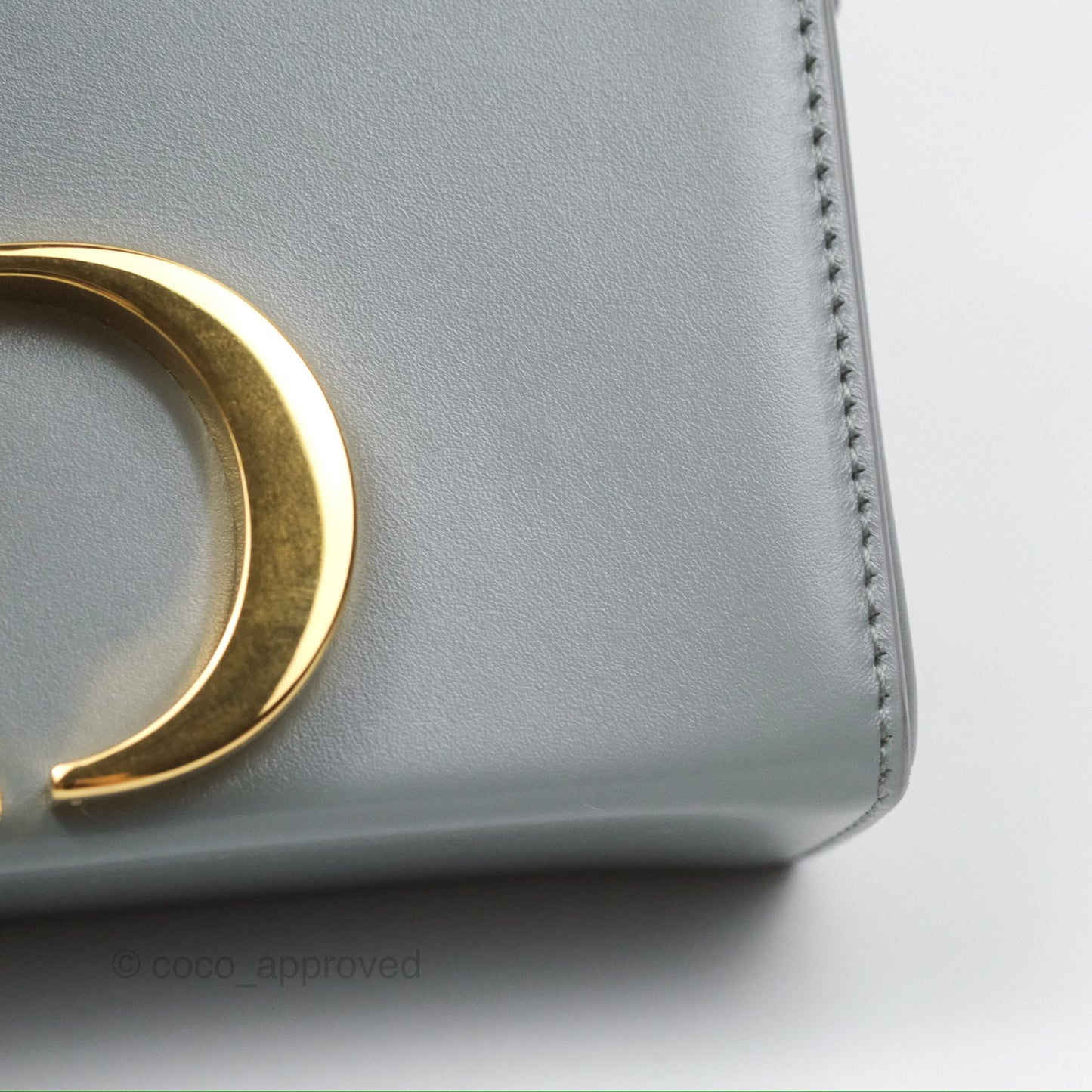 Christian Dior 30 Montaigne Box Bag Grey Calfskin