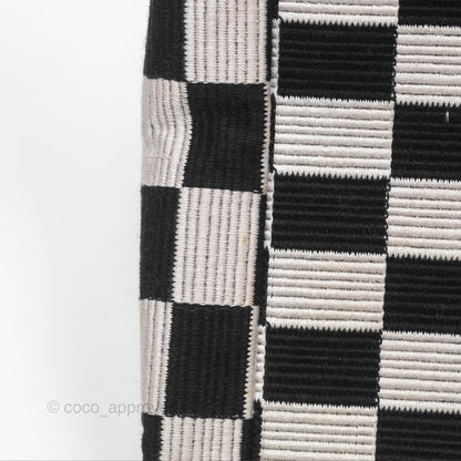Christian Dior Large Book Tote Checkered Black/ White Canvas