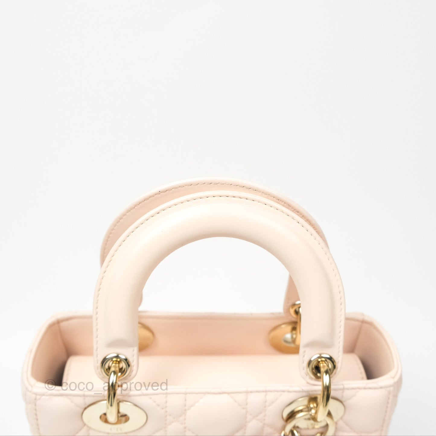 Christian Dior My ABCDior Lady Dior Baby Pink Cannage Lambskin Gold Hardware