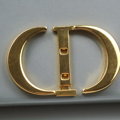 Christian Dior 30 Montaigne Box Bag Grey Calfskin