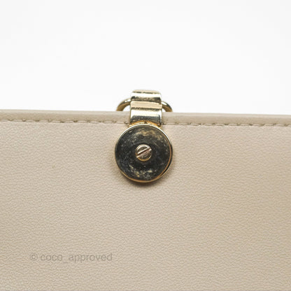 Christian Dior My Dior Daily Chain Pouch Sand-Colored Cannage Lambskin Gold Hardware