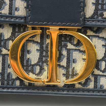 Dior 30 Montaigne Bag Blue Dior Oblique Jacquard