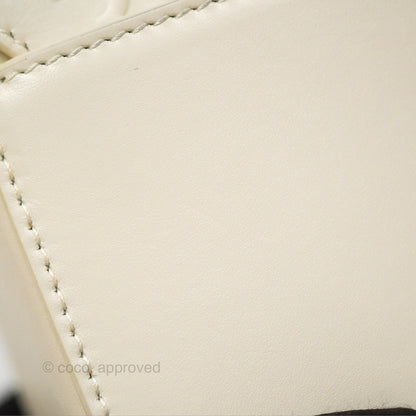 Christian Dior 30 Montaigne Box Bag White Calfskin