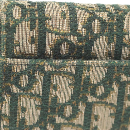 Christian Dior Saddle Flap Card Holder Green Dior Oblique Jacquard