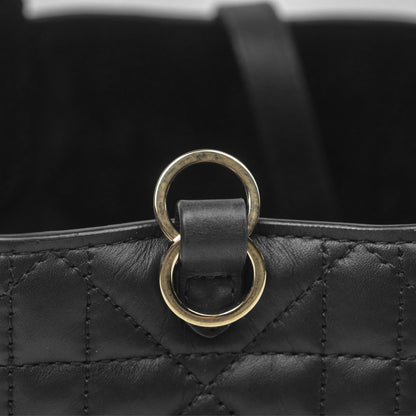 Christian Dior Small Dior Toujours Bag Black Macrocannage Calfskin