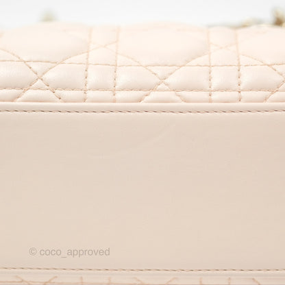Christian Dior My ABCDior Lady Dior Baby Pink Cannage Lambskin Gold Hardware