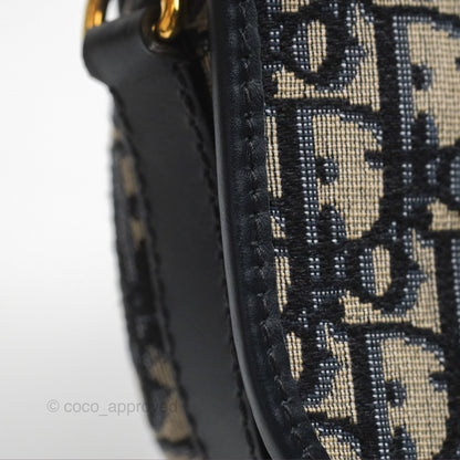 Dior Small Bobby Bag Blue Oblique Jacquard Canvas