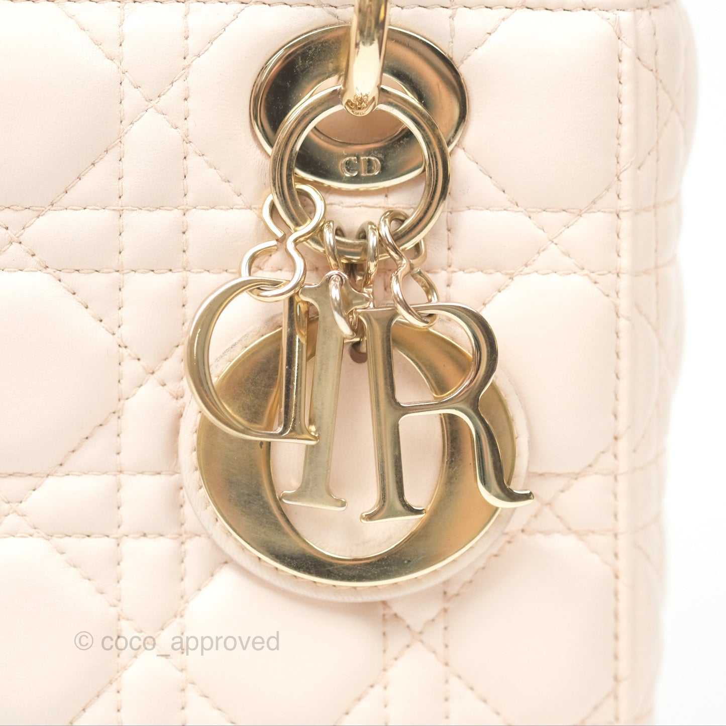 Christian Dior My ABCDior Lady Dior Baby Pink Cannage Lambskin Gold Hardware