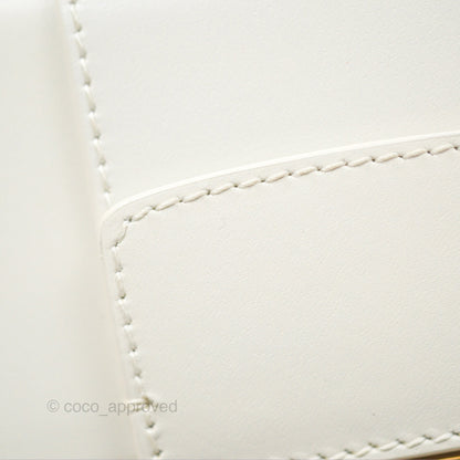 Christian Dior 30 Montaigne Box Bag White Calfskin