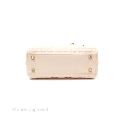 Christian Dior My ABCDior Lady Dior Baby Pink Cannage Lambskin Gold Hardware