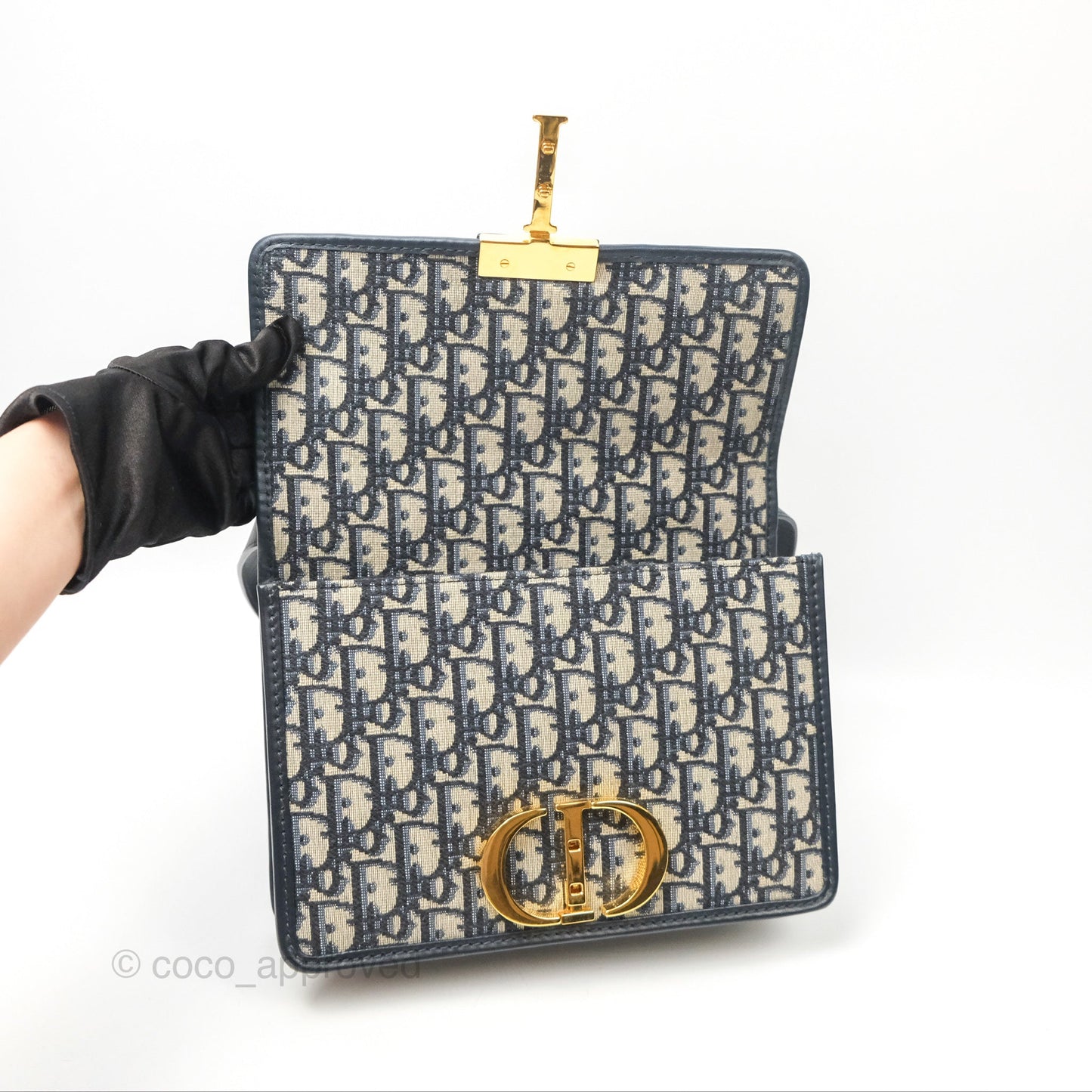 Dior 30 Montaigne Bag Blue Dior Oblique Jacquard