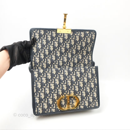Dior 30 Montaigne Bag Blue Dior Oblique Jacquard