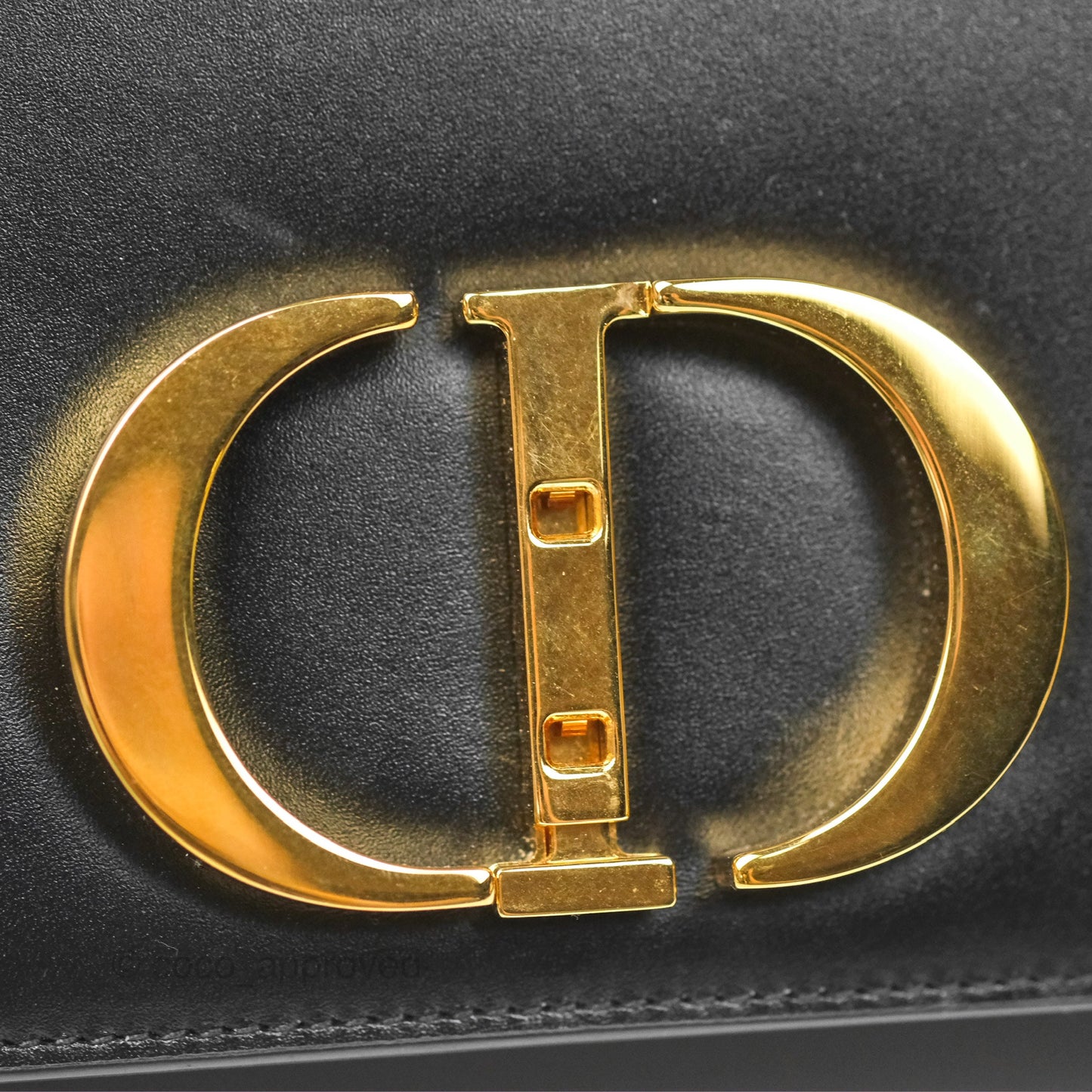 Dior 30 Montaigne Bag Black Box Calfskin