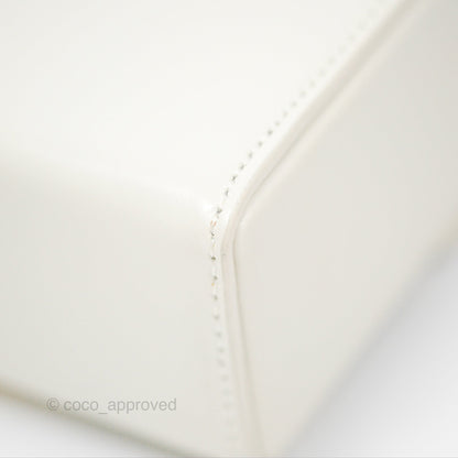 Christian Dior 30 Montaigne Box Bag White Calfskin