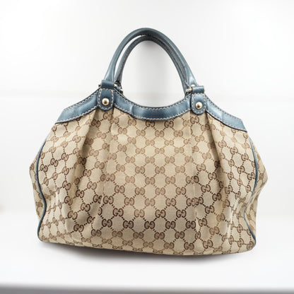 Gucci Skuldertaske Blå Læder