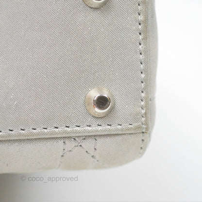 Christian Dior Mini Lady Dior Metallic Silver Nubuck Silver Hardware