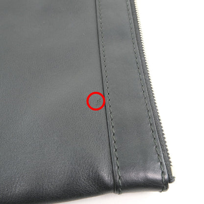 BALENCIAGA business bag 37373 Calfskin black Clutch bag Navy clip M unisex(Unisex)