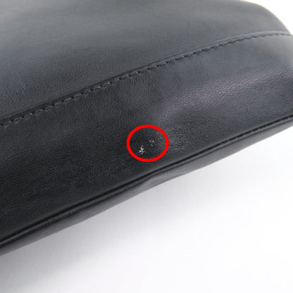 BALENCIAGA business bag 37373 Calfskin black Clutch bag Navy clip M unisex(Unisex)