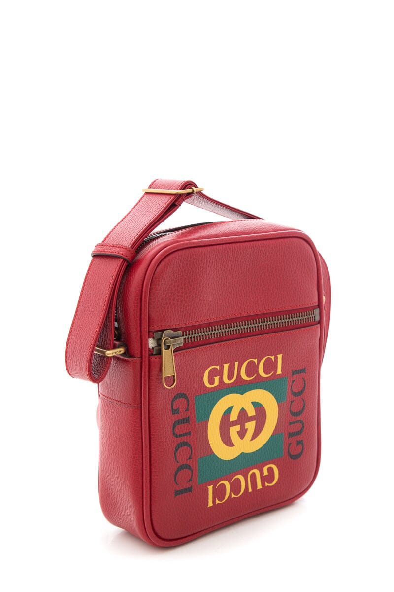 Gucci Red Print Messenger Cross-Body