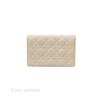 Christian Dior My Dior Daily Chain Pouch Sand-Colored Cannage Lambskin Gold Hardware