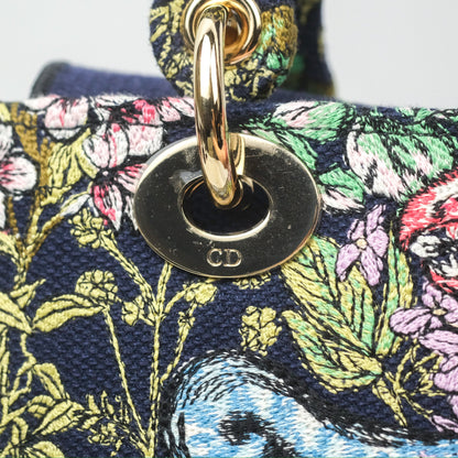 Christian Dior Medium Lady D-Lite Bag Blue Dior Multicolor Constellation Embroidered