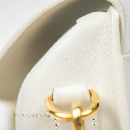 Christian Dior Bobby East-West Bag Calfskin White