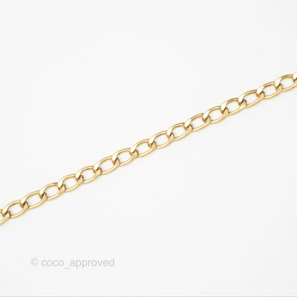 Christian Dior Petit CD Choker Necklace Gold Tone