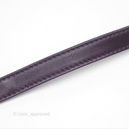 Christian Dior Medium Lady Dior Dark Purple Lambskin Silver Hardware