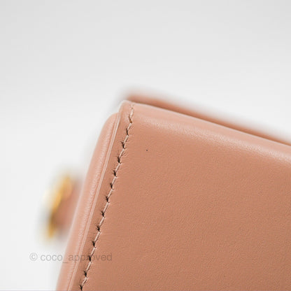 Christian Dior 30 Montaigne Beige Calfskin Box Bag