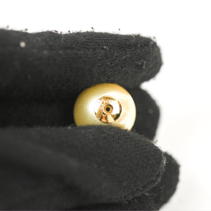 Dior Pearl Earrings Gold Tone