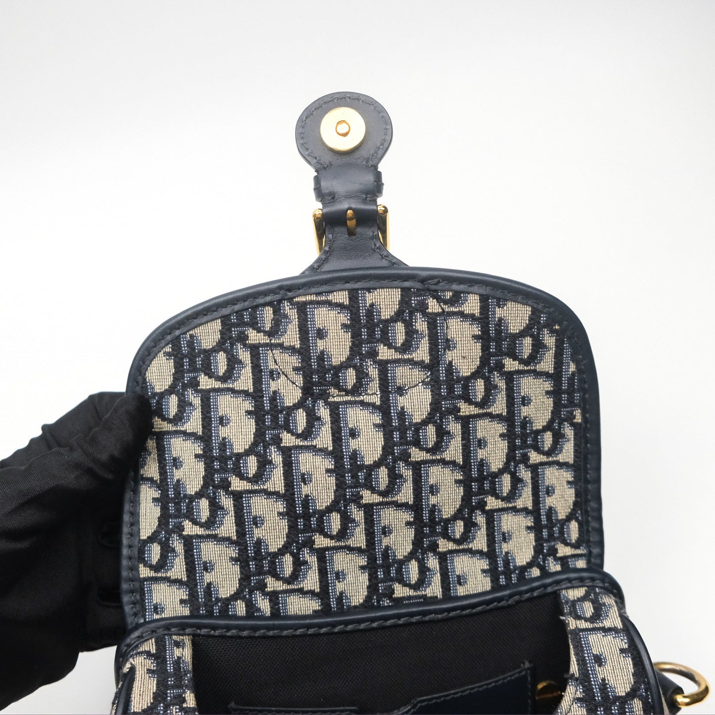 Dior Small Bobby Bag Blue Oblique Jacquard Canvas