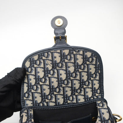 Dior Small Bobby Bag Blue Oblique Jacquard Canvas