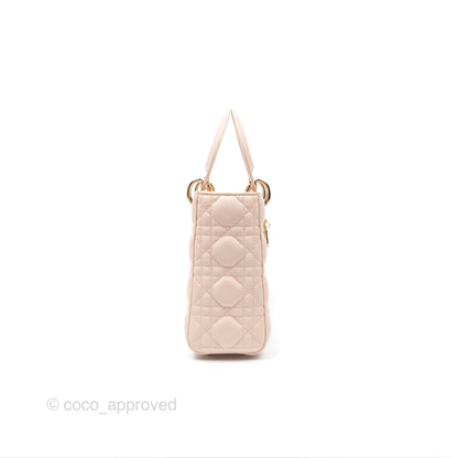 Christian Dior My ABCDior Lady Dior Pale Pink Cannage Lambskin Gold Hardware