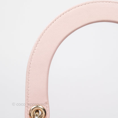 Christian Dior Medium Lady Dior Pink Lambskin Gold Hardware