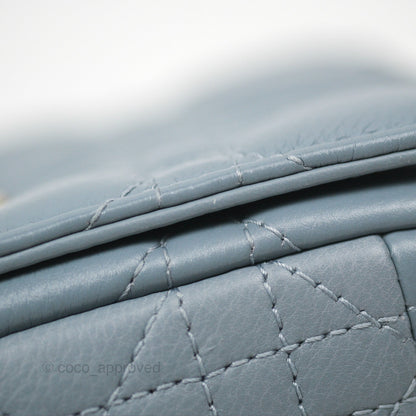 Dior Small Caro Bag Blue Supple Cannage Calfskin