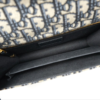 Christian Dior 30 Montaigne with Chain Blue Dior Oblique Jacquard