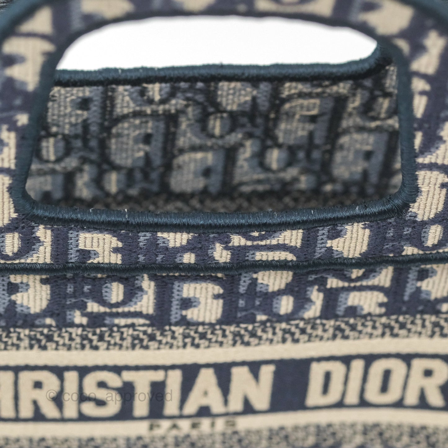 Dior Mini Book Tote Blue Oblique Canvas
