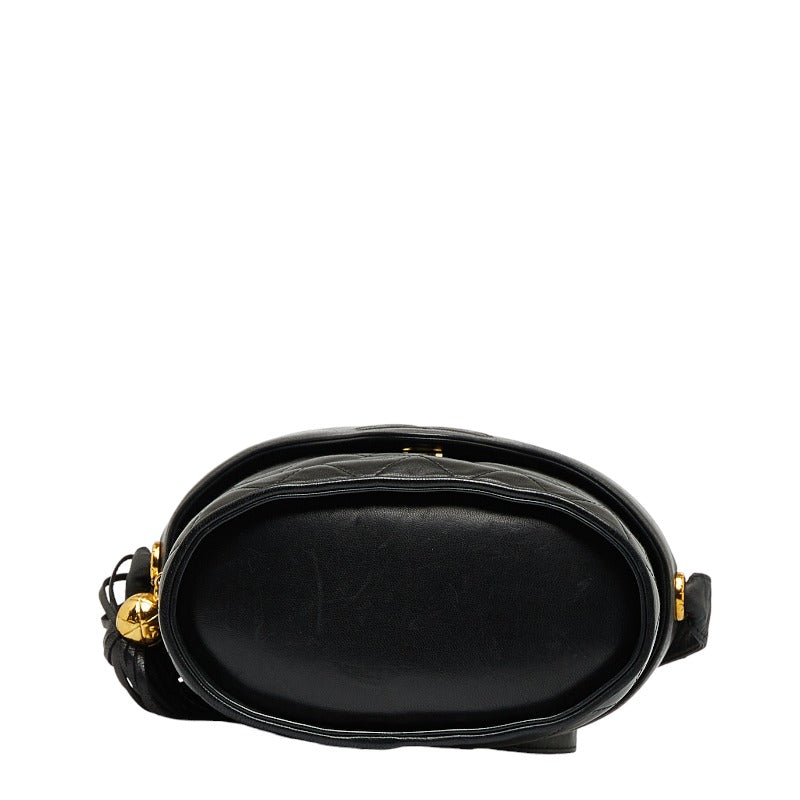 Chanel Cocomark Tassel winged Shoulder Bag Black Leather  Chanel