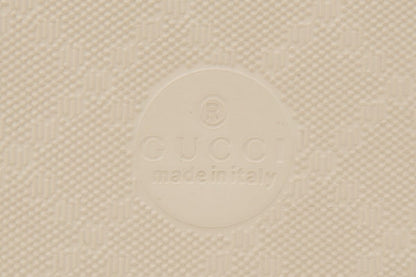 Gucci Ivory Rubber Logo Flip Flop Sandals SZ 40