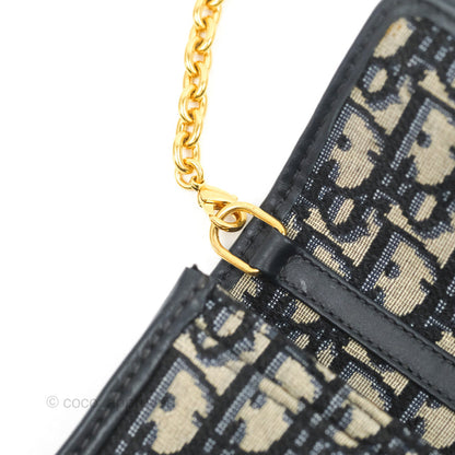 Dior 30 Montaigne Clutch Navy Oblique Canvas