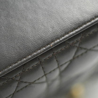 Christian Dior Lambskin My ABCDior Lady Dior Dark Grey Gold Hardware
