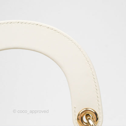Christian Dior Mini Lady Dior Latte Cannage Lambskin Gold Hardware
