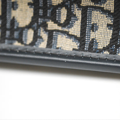 Dior 30 Montaigne East-West Bag With Chain Blue Dior Oblique Jacquard