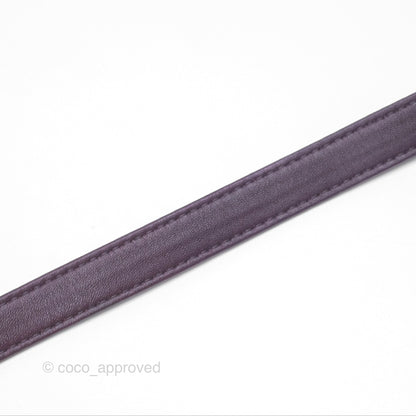Christian Dior Medium Lady Dior Dark Purple Lambskin Silver Hardware