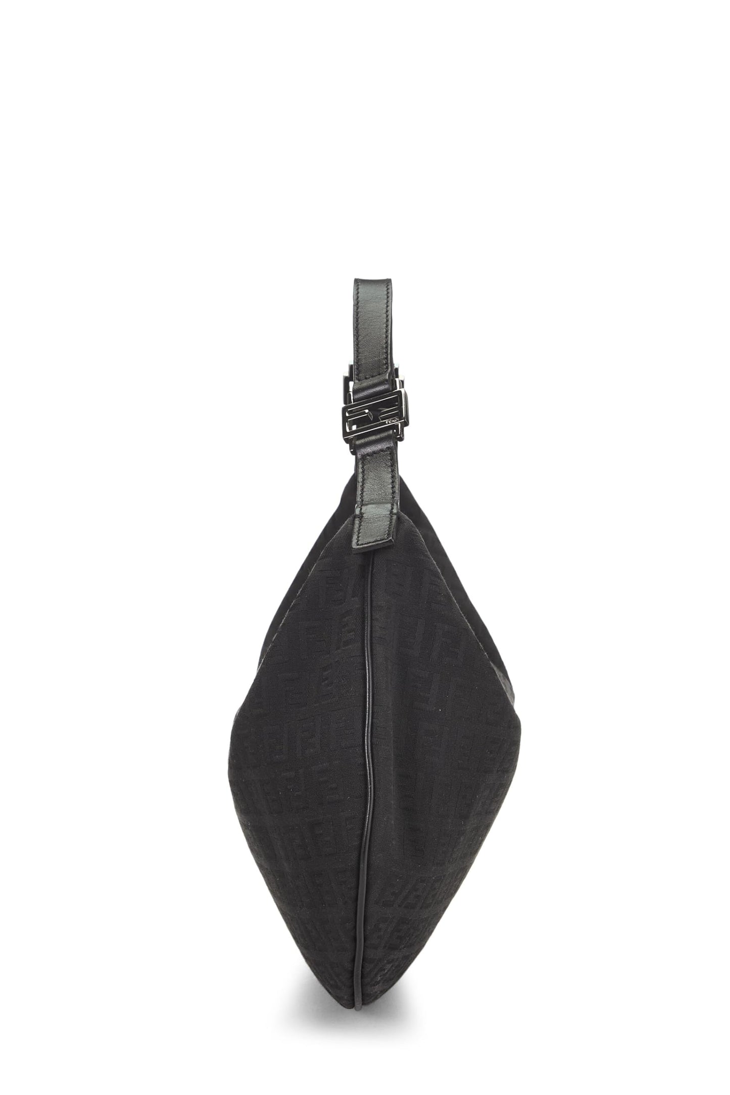 Fendi,  Black Zucchino Canvas Hobo Bag, Black
