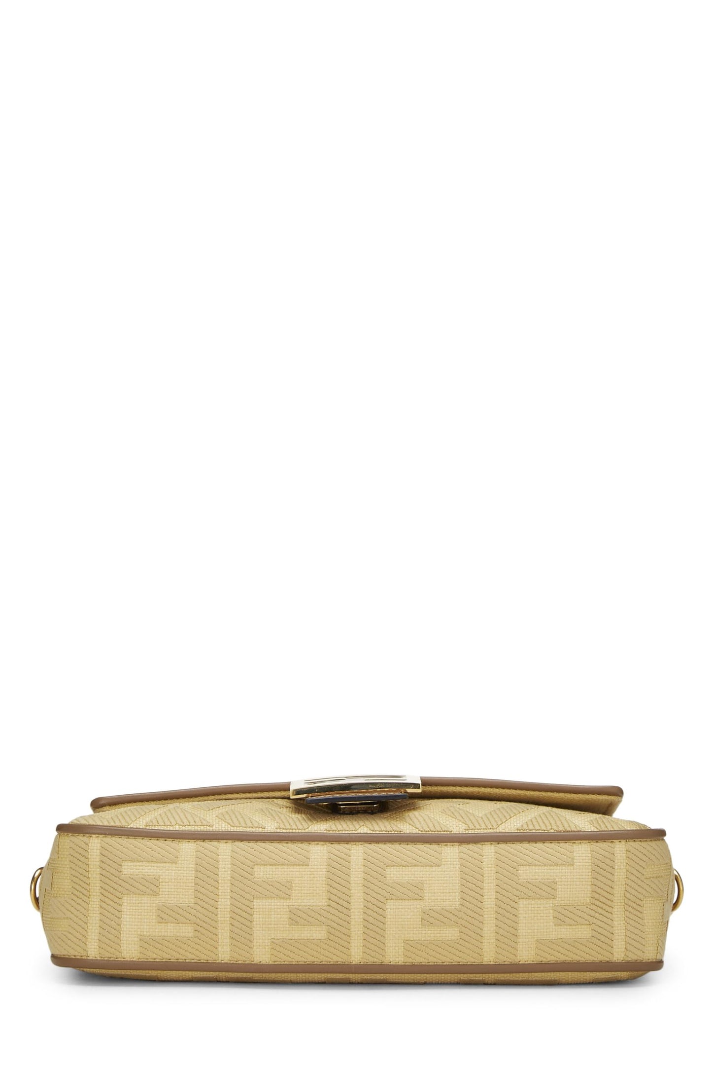Fendi,  Yellow Canvas Convertible Baguette Medium, Yellow