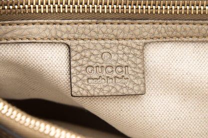 Gucci Gold Bamboo Shopper Handbag