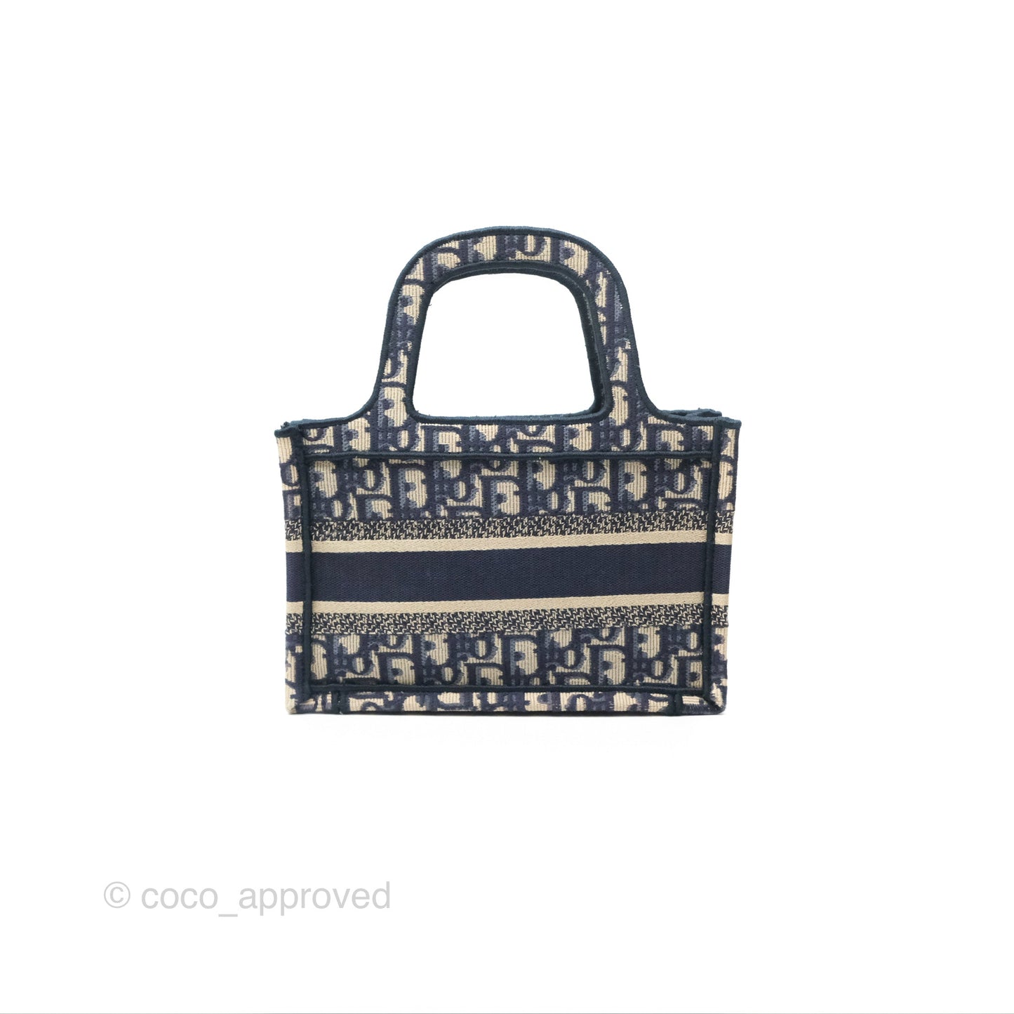 Dior Mini Book Tote Blue Oblique Canvas